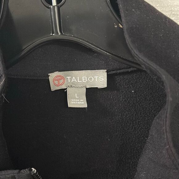 Talbots black zip up jacket size large - Picture 2 of 3